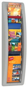 PAPERFLOW Porte-brochures mural Quick fit, format long, anth