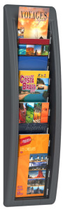 PAPERFLOW Porte-brochures mural Quick fit, format long, anth