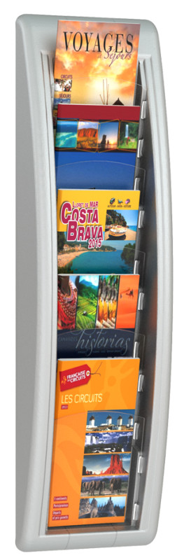 PAPERFLOW Porte-brochures mural Quick fit, format long, anth