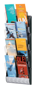 PAPERFLOW Porte-brochures mural Integral, A4, gris alu