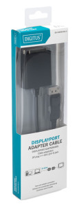 DIGITUS Câble adapteur, DisplayPort - DVI-I, 0,15 m, noir