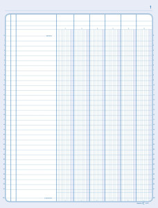ELVE Piqûre comptable 16 colonnes sur 2 pages, 320 x 240 mm