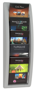 PAPERFLOW Porte-brochures mural Quick fit, A5, noir