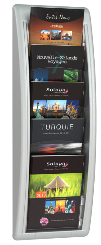 PAPERFLOW Porte-brochures mural Quick fit, A5, anthracite