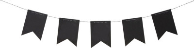 folia Wimpelkette de Tafelfolie, 14 fanions, noir