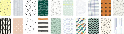 minimaliste bloc de motif folia, 240 x 340 mm, 20 feuilles