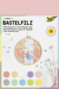 folia Bastelfilz, 200 x 300 mm, 150 g / mètre carré, pastels