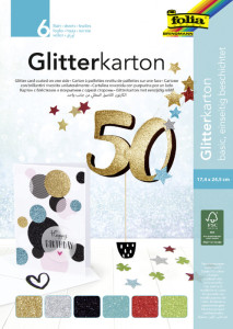 folia Glitterkarton-Block 