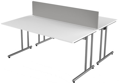 Kerkmann Bureau de démarrage, (B) x 2,000 (H) 750 mm, blanc