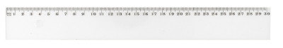 Wonday Règle plate, 200 mm, en plastique, transparent