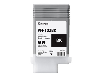 Canon PFI-102BK cartouche encre Noir 130ml pour imprimante grand format IPF500/600/700