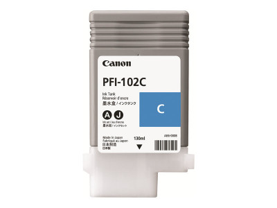 Canon PFI-102C cartouche encre Cyan 130ml pour imprimante grand format IPF500/600/700