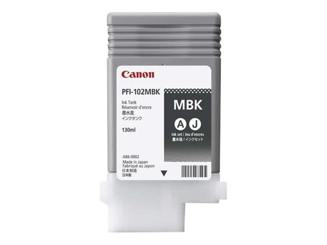 Canon PFI-102MBK cartouche encre Noir Mat 130ml pour imprimante grand format IPF500/600