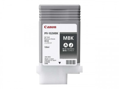 Canon PFI-102MBK cartouche encre Noir Mat 130ml pour imprimante grand format IPF500/600