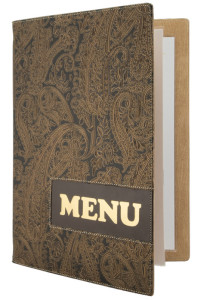 Portefeuille menus Securit Paisley, A4