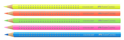 Faber-Castell stickers triangulaires de crayon de couleur, rose fluo