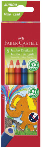 Faber-Castell crayons de Triangulaire cas Jumbo, 12er