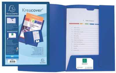 EXACOMPTA Chemise personnalisable Kreacover, PP, A4, assorti