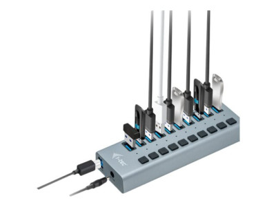 I-Tec : I-TEC USB 3.0 HUB 10 PORT 48 W I-TEC USB 3.0 HUB 10 PORT 48 W