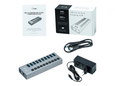 I-Tec : I-TEC USB 3.0 HUB 10 PORT 48 W I-TEC USB 3.0 HUB 10 PORT 48 W