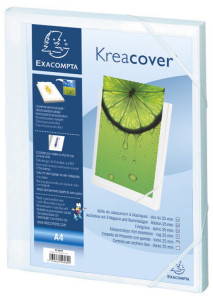 EXACOMPTA Boîte de classement Kreacover A4, PP, 25 mm, blanc