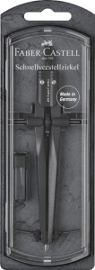 FABER-CASTELL Compas à réglage rapide STREAM, noir