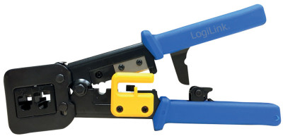 LogiLink Pince à sertir coupante, bleu / jaune