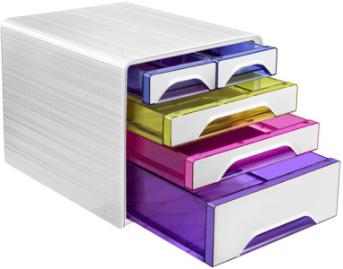 CEP Module de classement Smoove HAPPY, 5 tiroirs, blanc / multicolore