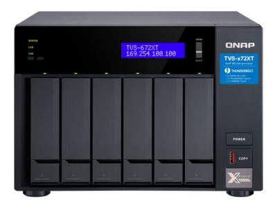 Qnap : TVS-672XT-I3-8G 6BAY 3.1GHZ 4C 8 GB DDR4 2X GBE