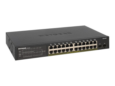 Netgear Smart switch Web manageable 24 ports Gigabit PoE+ et 2 ports SFP dédiés (GS324TP)