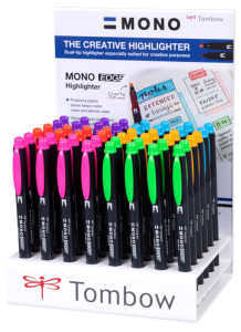 Tombow Surligneur MONO edge, présentoir acrylique de 48