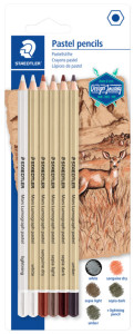 STAEDTLER crayon de couleur pastel Mars Lumograph, 6 blister