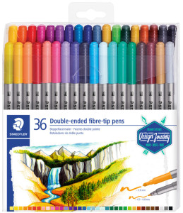STAEDTLER Feutre double pointe Design Journey, étui de 36
