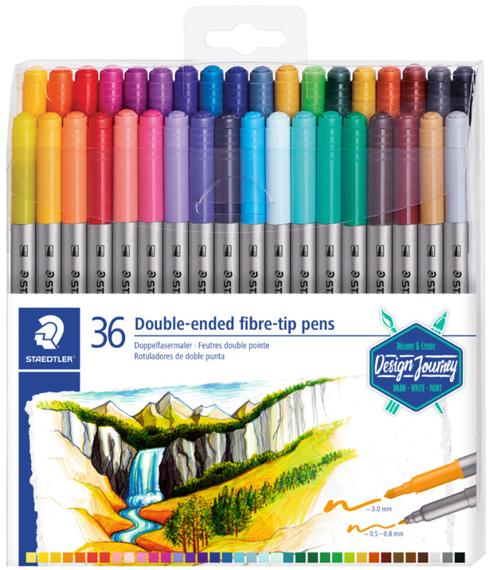 STAEDTLER Feutre double pointe permanent Design Journey 3187 TB18