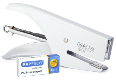 Agrafeuse RAPESCO SP-64 (04/06 et 21/4 mm), chrome / blanc
