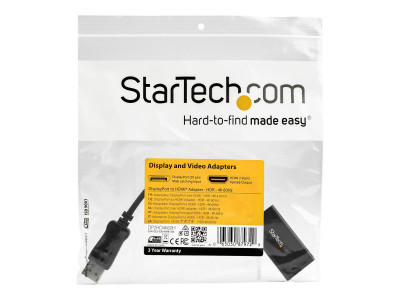 Startech : DISPLAYPORT TO HDMI ADAPTER HDR 4K 60HZ DP 1.4 HDMI 2.0B