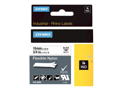 Dymo : ID1-19-1300 FLEXIBLE NYLON WH.