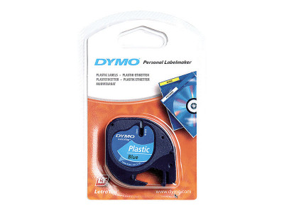 Dymo : LETRATAG tape PLAST BLUE pour R