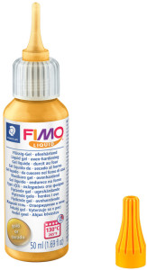 FIMO Gel liquide décoratif, argent, durcit au four, 50 ml