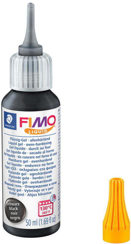 FIMO Gel liquide décoratif, argent, durcit au four, 50 ml