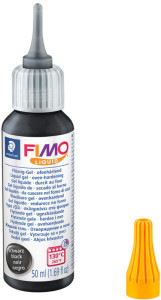 FIMO Gel liquide décoratif, noir, durcit au four, 50 ml