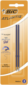 BIC Recharge stylo X-lisse Recharge, 2er bleu Blister