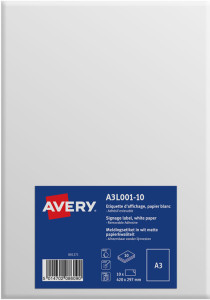 AVERY Étiquettes multi-usages enlevables, 420 x 297 mm