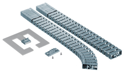 BACHMANN Chemin de câble Flex II rallonge, couleur: argent