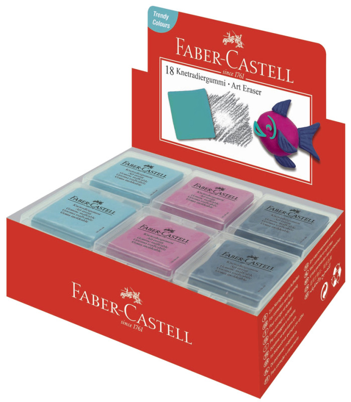 FABER-CASTELL Gomme malléable ART ERASER, assorti