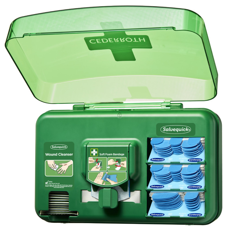 CEDERROTH Kit de premiers secours Wound Care Dispenser Blue