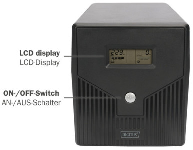 DIGITUS Onduleur Line-Interactive, 1.000 VA, 600 Watt