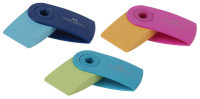 FABER-CASTELL Gomme en plastique SLEEVE MINI, assorti FABER-CASTELL Gomme en plastique SLEEVE MINI, assorti
