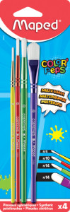 Pinceau à poils synthétiques Maped Color'Peps, 4-pièce