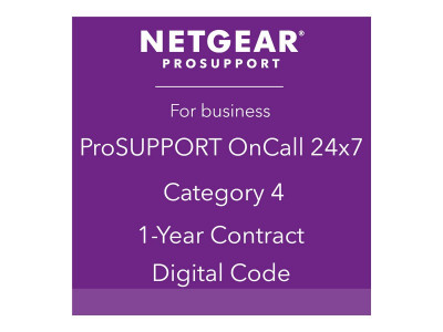 Netgear : contrat de maintenance support ONCALL 24X7 catégorie 4. 1 an